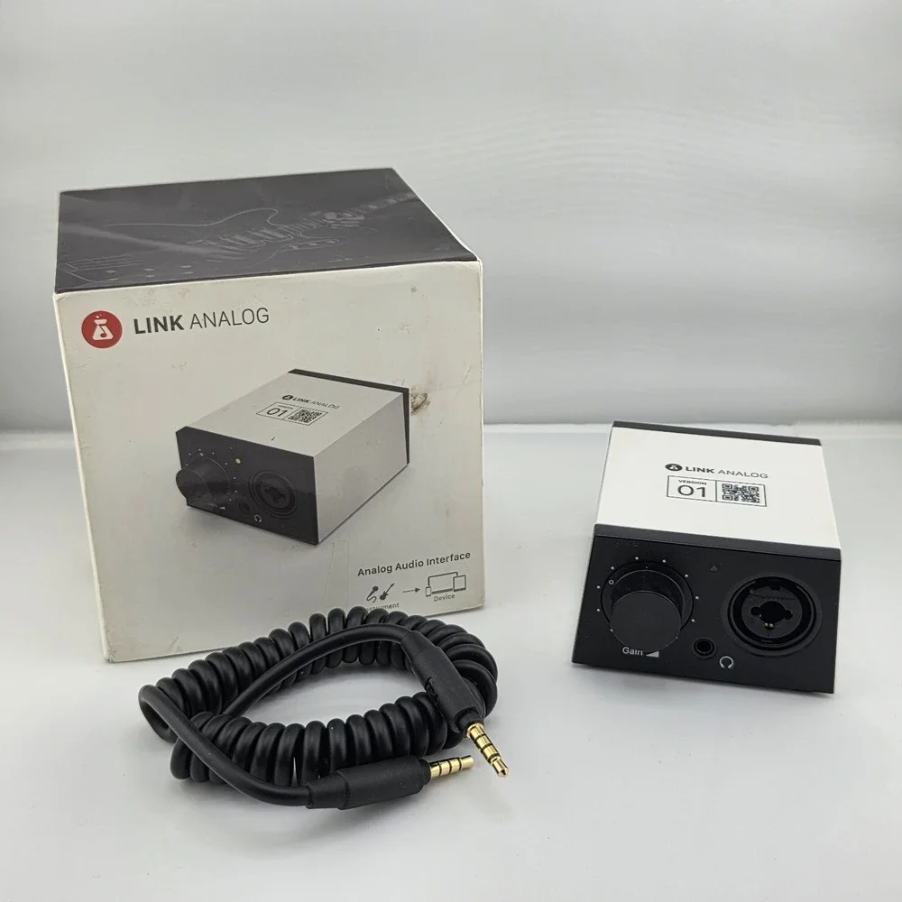 Analog White and Black Analog Audio Interface - Compact USB Mic Preamp
